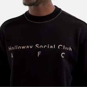 Arsenal Black Holloway Social Club Sweatshirt (Unisex). Size: M